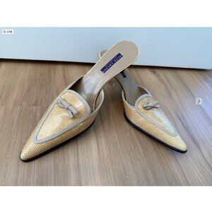 NWOT- Ralph Lauren Collection (PURPLE LABEL) Tan Heels Size 8.5